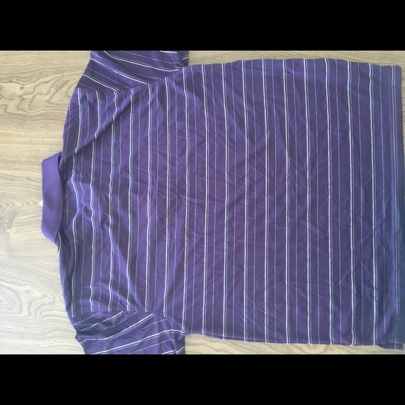 Men’s XL pga tour polo shirt, purple striped - Picture 3 of 3